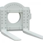 वर्ग 2 फोर्कलिफ्ट संलग्नक रोटेटर काटा क्लॅंप 1220 मिमी लांबीसह