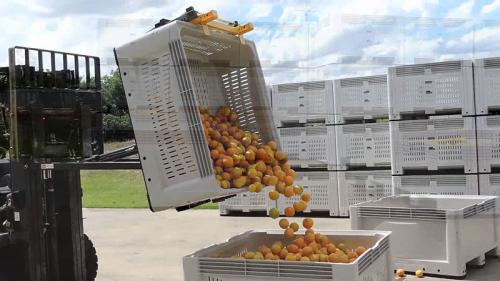 Bin Tipper Tipping Orange